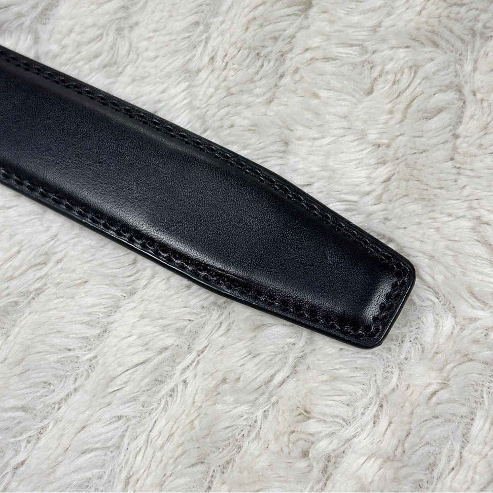 Chaoren Elegant black leather Ratchet  belt Custom Fit -  28 - 34  like new!